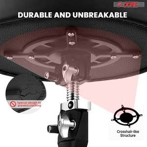 5 Core Drum Throne 4 Thick Padded Guitar <b>Stool</b> 400Lb Capacity Drummer Chair Swivel Adjustable - Product Image 3