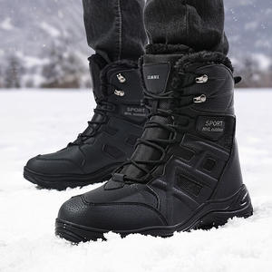 Botas de invierno para hombre, de caña alta, acolchadas, gruesas, para exteriores, cómodas, antideslizantes, para senderismo, cálidas y duraderas, para la nieve. - Product Image 6