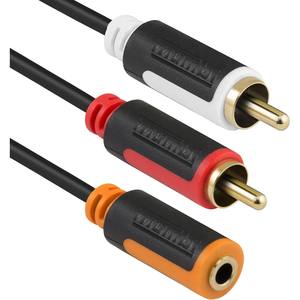 Mumbi 0.20m <b>Audio</b> Y Splitter <b>Cable</b> 3.5mm Male to 2x <b>RCA</b> Male with Gold Contacts - Product Image 1