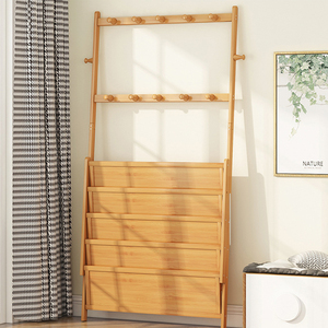 <strong>Vanity</strong> Lidded Custom Vintage Tempered Bamboo Shoe Rack - Product Image 5