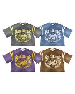 2025 Custom Design Oversized Fitted Boxy Crop Fitted <b>T</b> <b>Shirts</b> <b>Men's</b> Custom Printed Logo Design Crew Neck <b>Stripes</b> Shoulder <b>Shirts</b> - Product Image 1