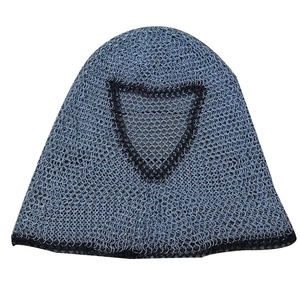 Coif de malla Medieval, capucha de anillo a tope de acero suave, hecha a mano, recreación histórica, armadura chapada, logotipo impreso, venta al por mayor - Product Image 1