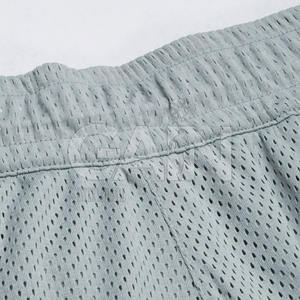 กางเกงขาสั้นตาข่ายสำหรับผู้ชายกางเกงขาสั้นตาข่ายผ้าฝ้ายแบบหลวมระบายอากาศได้ดีน้ำหนักเบา - Product Image 4