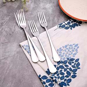 Mini Snappy Luxury Silver <b>Forks</b> (Set of 4) Small Metal Dinner and Fruit <b>Forks</b> with Tableware for Home and Restaurant Use - Product Image 2