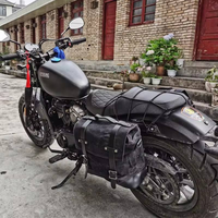 Tas Samping Motor Retro, Tas Sadel Sepeda Motor, Kotak Brigade, Tas Pelana Lokomotif, Kanvas Anti Air, Ukuran Besar, Cetak Laser, Grup JNA