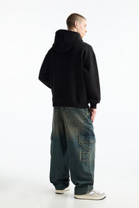 เสื้อฮู้ดผู้ชายผ้าฟลีซเก็บอุณหภูมิผ้าฝ้าย100% ธรรมดาเสื้อสวมหัวโอเวอร์ไซส์ใส่ได้ทั้งชายและหญิงเสื้อฮู้ดหนาว่างเปล่า - Product Image 3