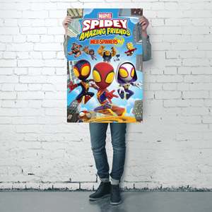 Marvel Spidey and His Amazing Friends Wall <b>Poster</b> Web Spinners Made of Paper for Birthday Decorations - Product Image 5