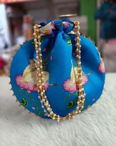 Handmade Potli Bag Embroidered Wrist Handbag for Wedding Gifts for Women's From Indian Manufacturer Designer Women Hand Bags - Product Image 4