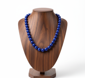 Collier en argent tibétain 925 de haute qualité de 18 pouces pour femmes, perles de lapis-lazuli d'eau douce, élégant, tendance, fait à la main, cadeau - Product Image 3