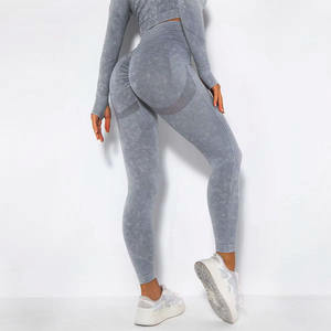 Mallas personalizadas de poliéster de LICRA de cintura alta para Yoga, mallas sin costuras, mallas deportivas para Fitness, Control de barriga, mallas de Yoga - Product Image 4