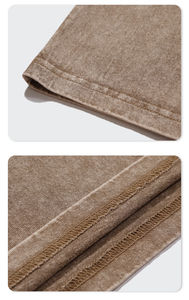 T-shirts pour hommes personnalisés en coton 100% noir, lavage à l'acide, surdimensionnés, lavage à l'enzyme acide, t-shirts vintage - Product Image 5