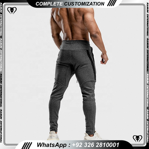 Fitness Sport Pantalones Hombres Jogger Pantalones de chándal Venta caliente Mens Running Bolsillos con cremallera Pantalones de chándal - Product Image 2