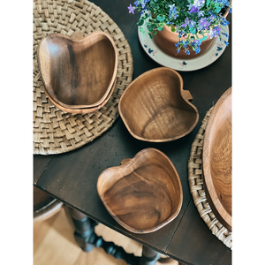 Bol à manger en bois personnalisable haut de gamme bol à salade en bois d'acacia naturel outils de fruits alimentaires avec cuillère ensemble vaisselle bol en bois - Product Image 1