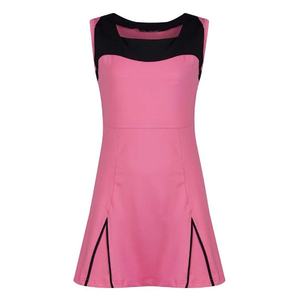 Logo personnalisé Robe de tennis respirante pour femmes Conception personnalisée Jupe de tennis courte avec maille sur les côtés Ensemble d'uniformes de tennis - Product Image 3