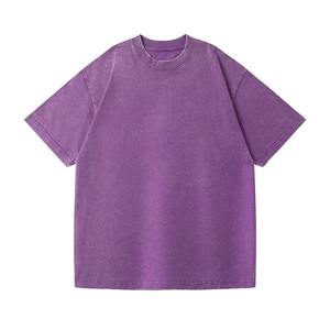 เสื้อยืดผู้ชายซักแบบโอเวอร์ไซส์ไซส์สีพื้นถักกันความร้อนสำหรับงานหนักดีไซน์ที่ดีที่สุดให้ลูกเรือฟิตเนสว่างเปล่า - Product Image 3