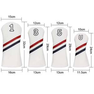 Fundas para Palos de Golf de Cuero PU Suave con Logotipo Personalizado, Duraderas, Impermeables, con Cierre Elástico Autoadhesivo para Uso en Exteriores, Color Dorado - Product Image 4