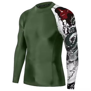 Unique Style <b>Rashguard</b> for Men and Long With Custom Logo Spandex Nylon Short Sleeve OEM Service Rash Guards - Product Image 4