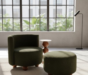 Silla de bola de fibra de vidrio/acrílico de lujo | Juego de sofás de esfera giratoria de tela personalizada | Muebles residenciales y comerciales de alta gama - Product Image 6