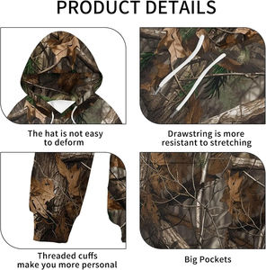 Sudadera con Capucha de Camuflaje Transpirable con Estampado 3D Unisex para Verano 2026, Ropa Deportiva de Manga Larga para Exteriores, para Caza en el Bosque - Product Image 4