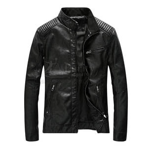 Meilleure veste en cuir légère High Street avec logo avant Nouveau style d'hiver pour hommes - Product Image 1