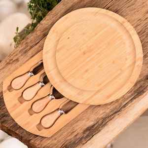 Ensemble de planches à fromage et à découper en bois naturel |   Planches de service de cuisine durables au prix le plus bas - Product Image 1