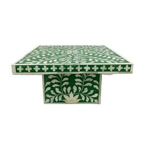 Soporte redondo de metal con incrustaciones de hueso ARTISAN AURA, nuevo diseño para servir chocolate, herramientas para pasteles - Product Image 1