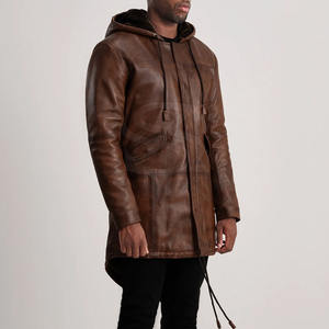 Manteau en cuir véritable d'hiver, conçu pour un confort chaud et durable, avec une texture douce et un style moderne disponible - Product Image 2
