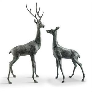 Métal Aluminium Cerf Sculpture Ornement Art Animal Sculptures Intérieur Table Top Décor De Luxe pour Noël Décoration Cadeau - Product Image 1