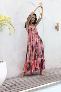 Vestido maxi de tinte de corbata de etiqueta privada OEM con patrón sólido Vestido de diseño elegante a la venta por exportadores indios Hecho a mano Premium - Product Image 6