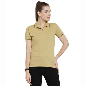 Marque privée surdimensionnée pour femmes pour polo confortable et respirant tricoté solide motif style décontracté - Product Image 1