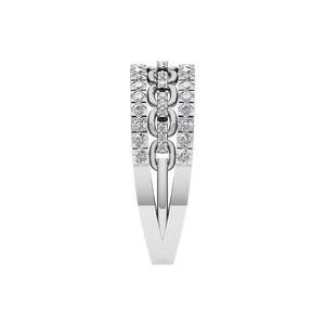 Bague en diamant à maillons de chaîne de créateur en or 14 carats, fabriquée à la main, bande audacieuse, bijoux fins personnalisés 2025, usine tendance, vente en gros, fabriqué en Inde - Product Image 2