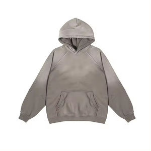 Wholesale Men 100% Cotton Heavyweight Faded Hoodie <b>Stitching</b> Design Oversized Washed <b>Hoodies</b> - Product Image 3