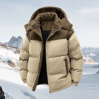 Erkek Yüksek Kaliteli Hafif Özelleştirilebilir Renkler Polyester/Naylon Şişme Mont Sıcak Kapitone Kışlık Mont Fermuarlı Dik Yaka