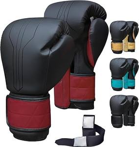 Gants de boxe professionnels en cuir synthétique pour le sparring, le Muay Thai, le kickboxing, l'entraînement et l'entraînement avec sac lourd - Product Image 4