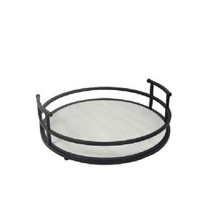 Venta caliente estilo de lujo bandeja de servicio de madera forma personalizada tamaño mango de Metal cocina fiesta en casa color personalizado - Product Image 6