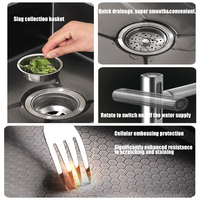 Évier de cuisine multifonctionnel intelligent de haute qualité avec cascade, lave-tasses et distributeur de savon