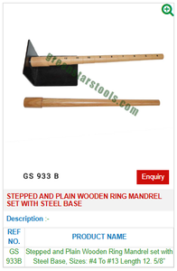 Stepped and Plain Wooden Ring Mandrel Set With Steel Base GS 933B for Jewelry Tools-<b>Jewellery</b> Tools - Product Image 2