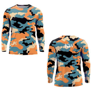 Camisetas de manga larga para hombre con estampado transpirable de secado rápido UPF50, camisetas de pesca, venta al por mayor, logotipo de diseño personalizado - Product Image 3