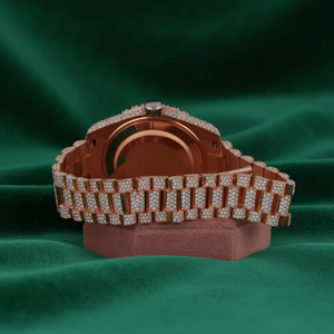 Montre mécanique pour homme de haute qualité, brillante, luxueuse, avec poussière d'étoiles, en cuir analogique, en acier inoxydable givré, résistante à l'eau - Product Image 2