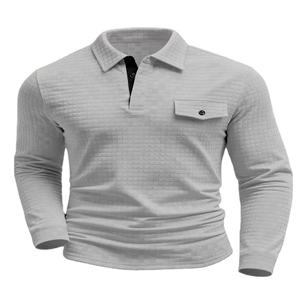 เสื้อเชิ้ตผู้ชายสีพื้น ระบายอากาศได้ดี ไซส์ใหญ่ แขนยาว ปี 2026 แบบติดกระดุมและคอเฮนลีย์ - Product Image 2