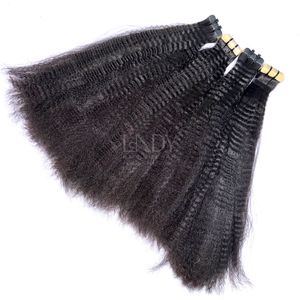 Prix de gros 100% cheveux humains vietnamiens Yaky lisses faisceaux de couleur naturelle avec ruban adhésif - Product Image 3