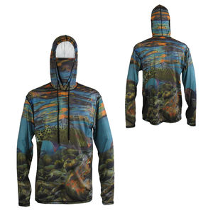 Sweat à capuche personnalisé à séchage rapide pour hommes, vêtement de pêche à capuche de protection solaire - Product Image 3