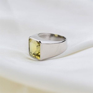 Men's 925 <b>Sterling</b> <b>Silver</b> Lemon Quartz Gemstone Turkish Style Christian Engagement <b>Ring</b> Bezel <b>Set</b> Third Party Certified Fine - Product Image 4