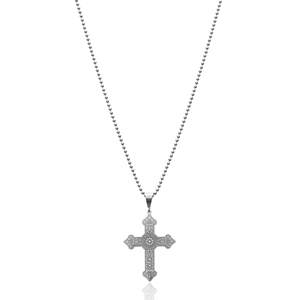 Collar con Colgante de Cruz para Mujer, Diseño Cristiano, Hecho a Mano en Turquía, Joyería de Plata de Ley 925 - Product Image 3
