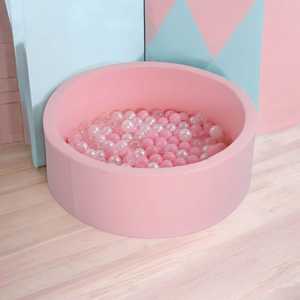 Kit de piscine à balles pour enfants avec 50 balles en mousse souple, pliable pour la chambre et l'hôtel, sûr et confortable pour les tout-petits - Product Image 1