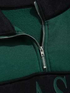 High Quality Custom Men's Sweatshirt 100% Cotton ODM Letters Embroidered Regular Sleeve Vintage Pullover - Product Image 5