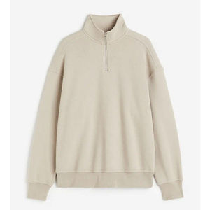 Sweat-shirt en polaire à col montant mi-zippé pour homme de haute qualité, polyester/coton, personnalisé - Product Image 5