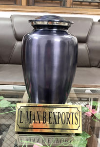 Aluminium Baby Pink Transparent Color Adult Cremation Urns for human ashes with free <b>velvet</b> <b>bag</b> wholesale price - Product Image 4