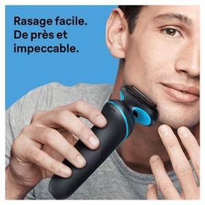 Rasoir électrique étanche IPX7 avec 3 lames rotatives flexibles et tondeuse à barbe, rasoir lavable et ensemble de brosse de nettoyage - Product Image 6