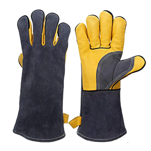 Guantes de Soldadura de Cuero, Seguros y Resistentes a Pinchazos, Resistentes al Fuego y a Altas Temperaturas, Guantes para Horno - Product Image 1